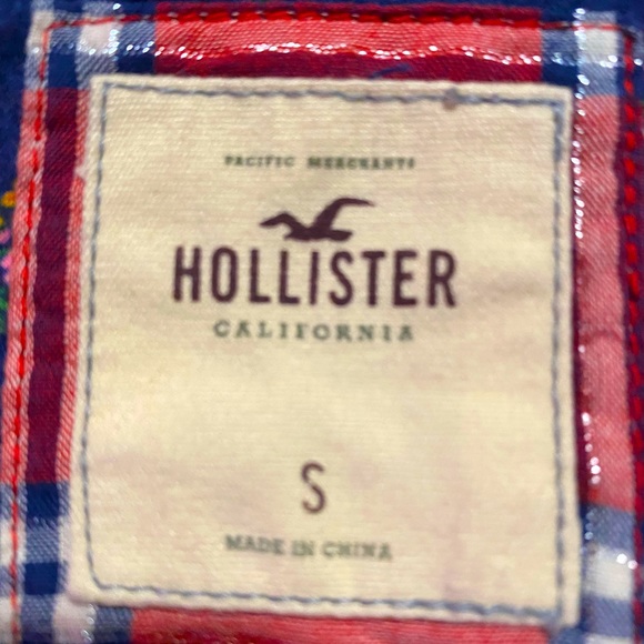Hollister Red and Black Plaid Button Down Shirt - Picture 3 of 4